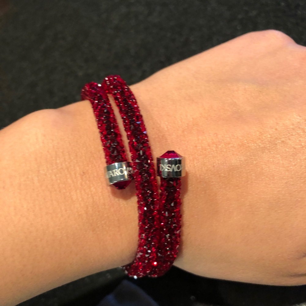 Swarovski Crystal “Double Bangle” Wrap Bracelet